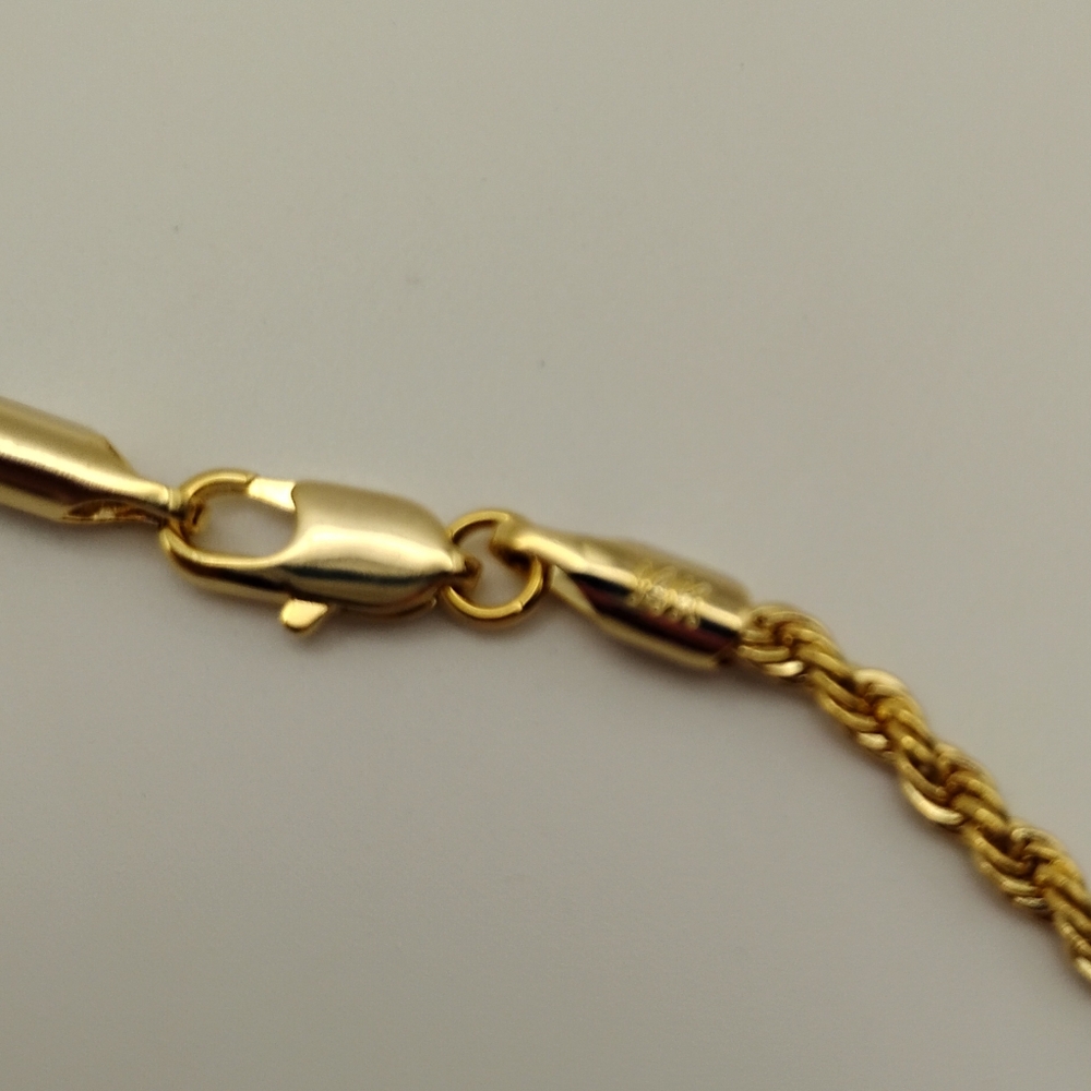 Gucci Rhinestone Charm On A 14K Gold Rope Necklace AUTHENTIC & A Pair Earrings - Picture 7 of 7
